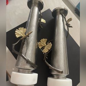 Michael Aram Silver Candlesticks